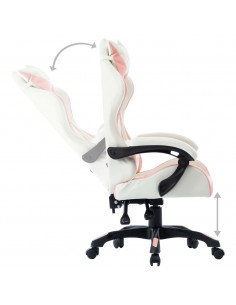 Sedia da Gaming Rosa in Similpelle