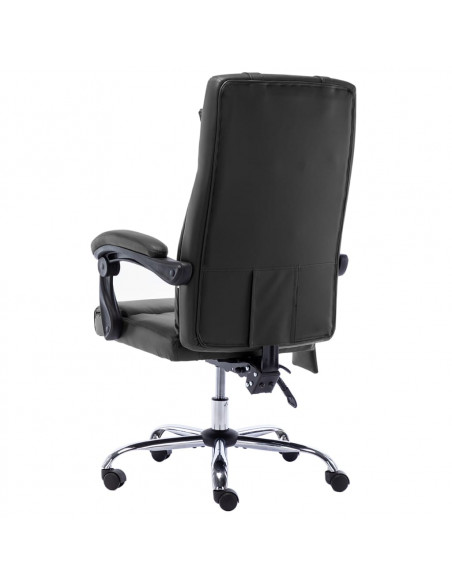 Sedia da Ufficio Massaggiante Nera in Similpelle