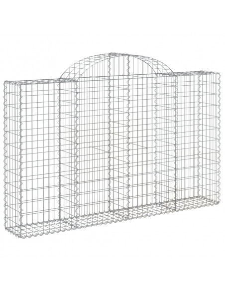 Cesti Gabbioni ad Arco 25 pz 200x30x120/140 cm Ferro Zincato