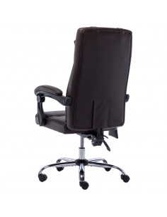 Sedia da Ufficio Massaggiante Marrone in Similpelle