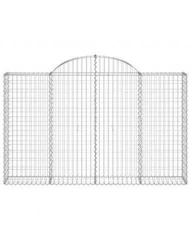 Cesti Gabbioni ad Arco 25 pz 200x30x120/140 cm Ferro Zincato