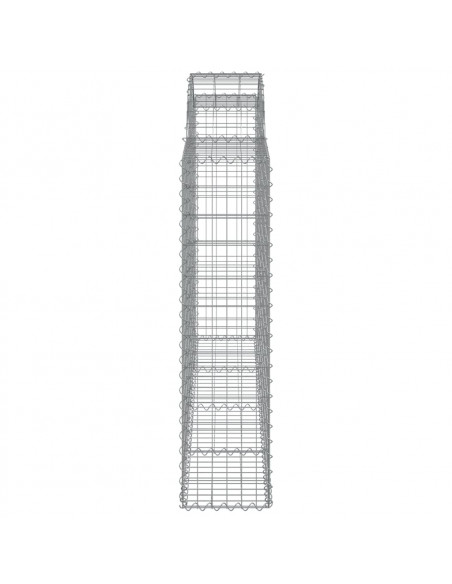 Cesti Gabbioni ad Arco 25 pz 200x30x120/140 cm Ferro Zincato
