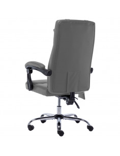 Sedia da Ufficio Massaggiante Antracite in Similpelle
