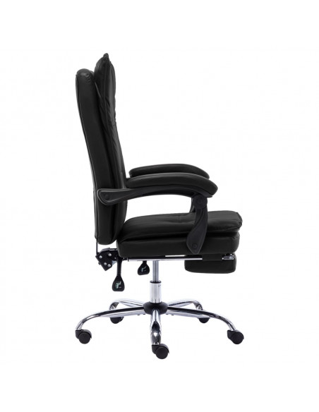 Sedia da Ufficio Nera in Similpelle