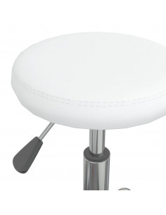 Sedia da Ufficio Girevole Bianca in Similpelle