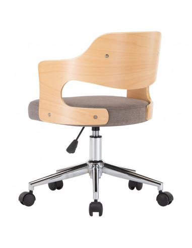 Sedia da Ufficio Girevole Talpa in Legno Piegato e Tessuto