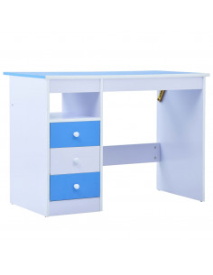 Scrivania da Disegno per Bambini Inclinabile Blu e Bianca