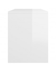 Sgabello da Toeletta Bianco Lucido 70x35x45cm Legno Multistrato