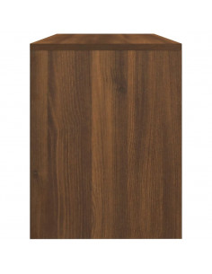 Sgabello da Toeletta Marrone Fumo 70x35x45 cm Legno Multistrato