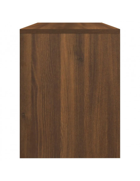 Sgabello da Toeletta Marrone Fumo 70x35x45 cm Legno Multistrato