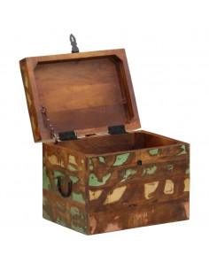 Scatola di Stoccaggio in Legno Massello di Recupero