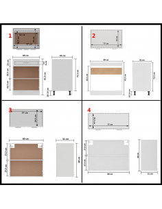 Set Armadi da Cucina 4 pz Bianco in Truciolato