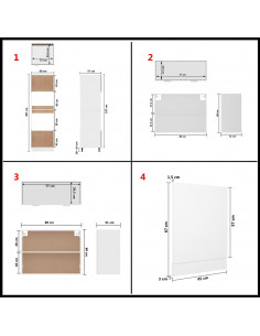 Set Armadi da Cucina 7 pz Bianco in Truciolato