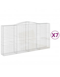 Cesti Gabbioni ad Arco 7 pz 400x50x200/220 cm Ferro Zincato 2