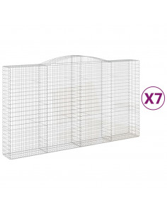 Cesti Gabbioni ad Arco 7 pz 400x50x220/240 cm Ferro Zincato 2
