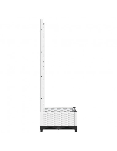 Fioriera da Giardino con Graticcio Bianco 40x40x121,5 cm PP
