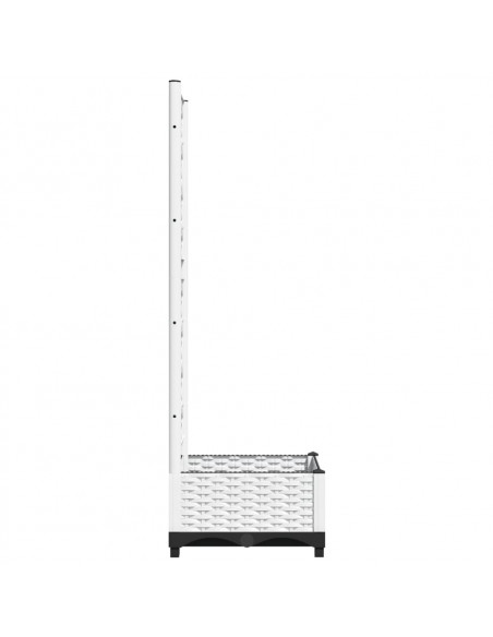 Fioriera da Giardino con Graticcio Bianco 40x40x121,5 cm PP