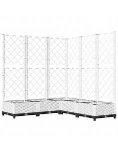 Fioriera da Giardino con Graticcio Bianco 120x120x121,5 cm PP 2