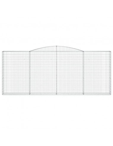 Cesti Gabbioni ad Arco 5 pz 400x30x160/180 cm Ferro Zincato