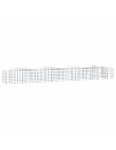 Gabbione ad Arco con Letto Rialzato 400x50x50 cm Ferro Zincato 2
