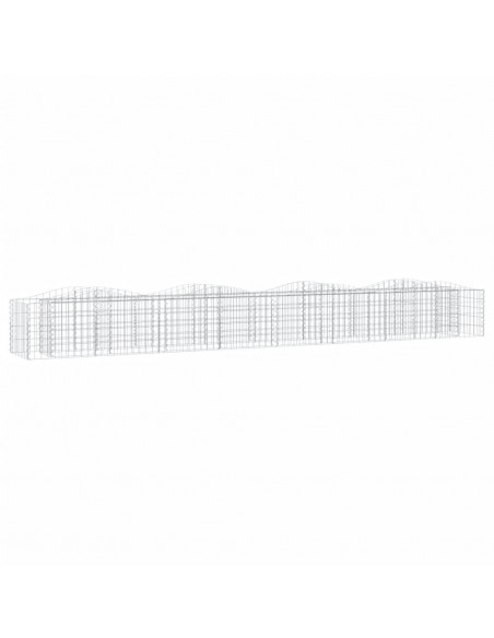 Gabbione ad Arco con Letto Rialzato 400x50x50 cm Ferro Zincato