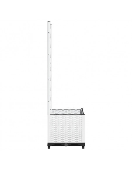 Fioriera da Giardino con Graticcio Bianco 40x40x136 cm PP