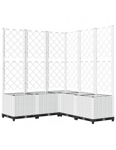Fioriera da Giardino con Graticcio Bianco 120x120x136 cm PP 2