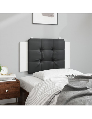 Cuscino Testiera Nero e Bianco 80 cm in Similpelle