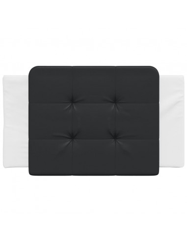 Cuscino Testiera Nero e Bianco 80 cm in Similpelle
