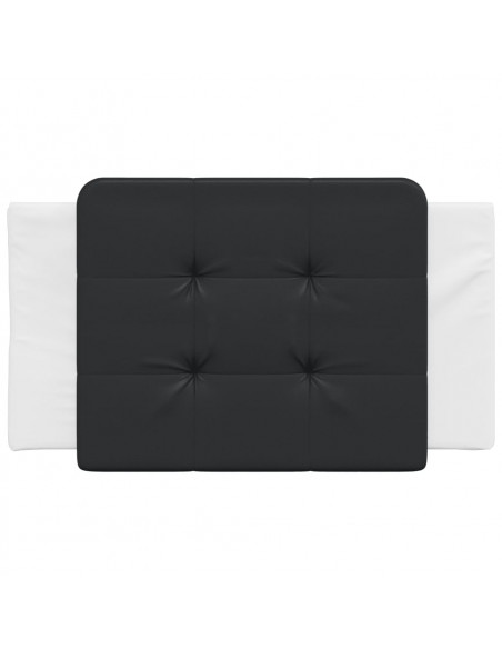 Cuscino Testiera Nero e Bianco 80 cm in Similpelle