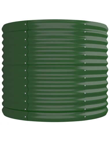 Letto Giardino Acciaio Verniciato a Polvere 296x80x68 cm Verde