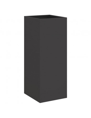 Fioriera Nera 32x27,5x75 cm in Acciaio Laminato a Freddo