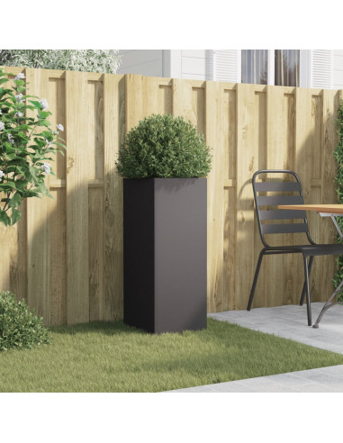 Fioriera Nera 32x27,5x75 cm in Acciaio Laminato a Freddo