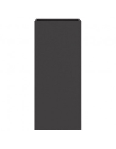 Fioriera Nera 32x27,5x75 cm in Acciaio Laminato a Freddo