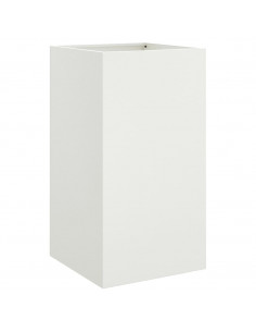 Fioriera Bianca 42x38x75 cm in Acciaio Laminato a Freddo 2