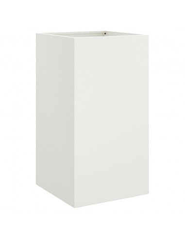 Fioriera Bianca 42x38x75 cm in Acciaio Laminato a Freddo