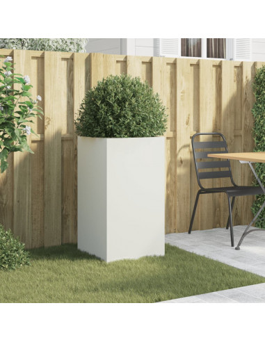 Fioriera Bianca 42x38x75 cm in Acciaio Laminato a Freddo