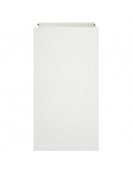 Fioriera Bianca 42x38x75 cm in Acciaio Laminato a Freddo