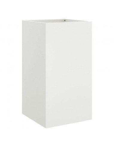 Fioriera Bianca 42x38x75 cm in Acciaio Laminato a Freddo