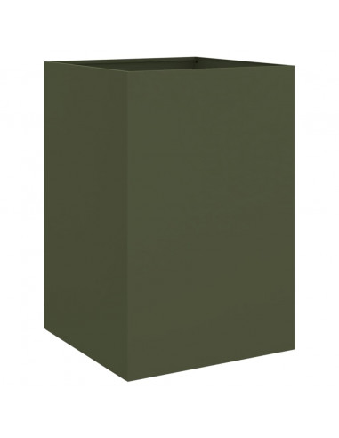 Fioriera Verde Oliva 52x48x75 cm in Acciaio Laminato a Freddo
