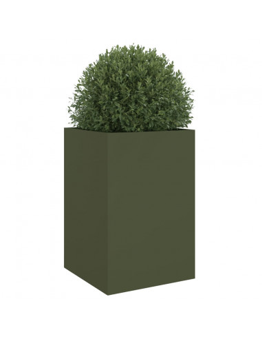 Fioriera Verde Oliva 52x48x75 cm in Acciaio Laminato a Freddo