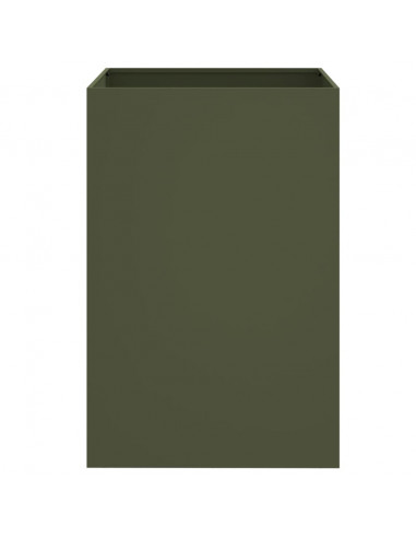Fioriera Verde Oliva 52x48x75 cm in Acciaio Laminato a Freddo