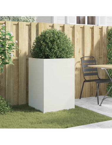 Fioriera Bianca 52x48x75 cm in Acciaio Laminato a Freddo