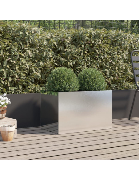 Fioriera Argento 62x40x39 cm in Acciaio Inox