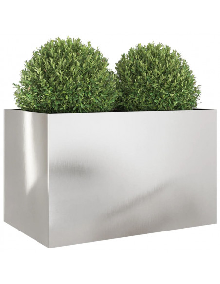 Fioriera Argento 62x40x39 cm in Acciaio Inox