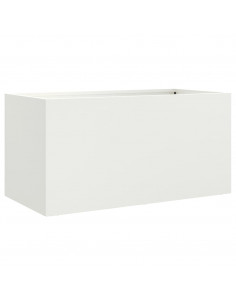 Fioriera Bianca 62x30x29 cm in Acciaio Laminato a Freddo 2