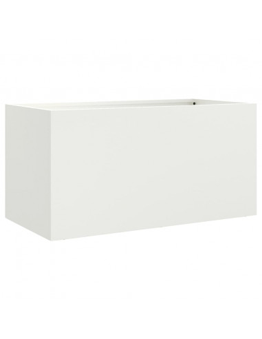 Fioriera Bianca 62x30x29 cm in Acciaio Laminato a Freddo