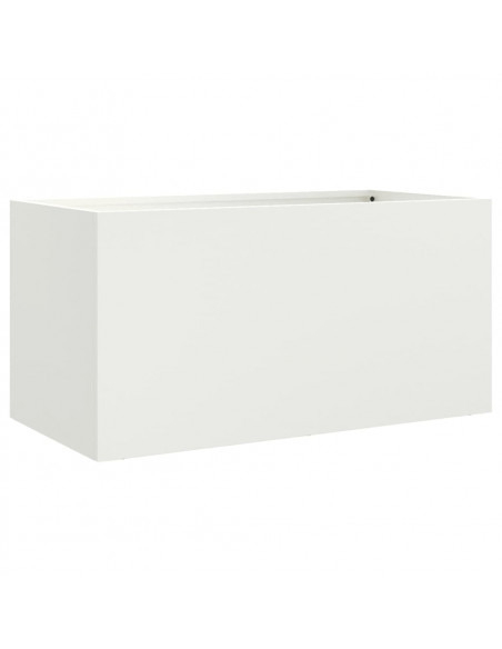 Fioriera Bianca 62x30x29 cm in Acciaio Laminato a Freddo