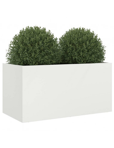 Fioriera Bianca 62x30x29 cm in Acciaio Laminato a Freddo