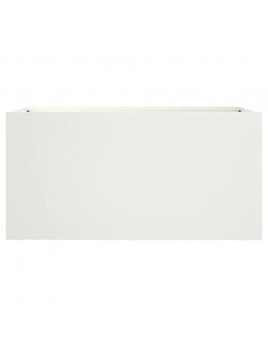 Fioriera Bianca 62x30x29 cm in Acciaio Laminato a Freddo